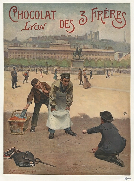 Постер Chocolat des trois frères с типом исполнения На холсте без рамы