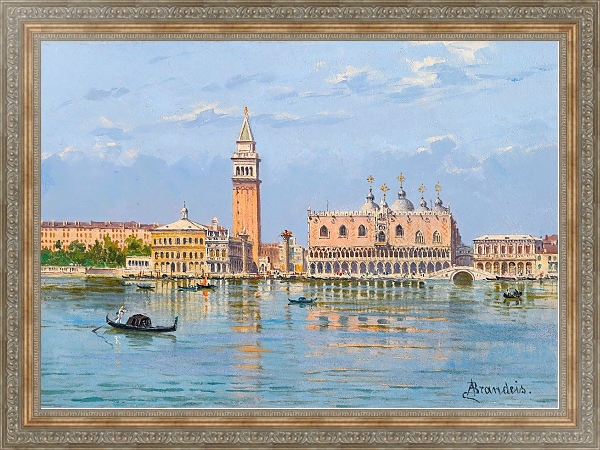Постер The Molo, Venice с типом исполнения На холсте в раме в багетной раме 484.M48.310