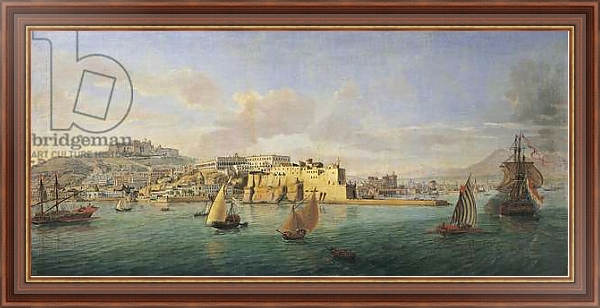 Постер View of Naples from the Sea с типом исполнения На холсте в раме в багетной раме 35-M719P-83
