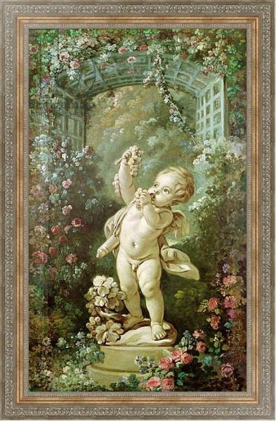 Постер Cupid with Grapes с типом исполнения На холсте в раме в багетной раме 484.M48.310