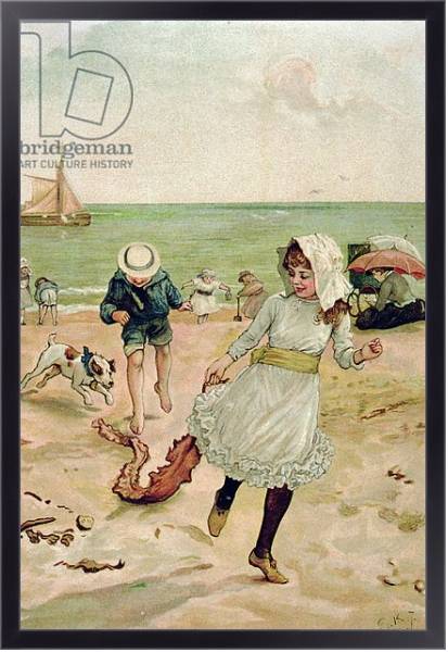 Постер Children and Seaweed from Sunbeams с типом исполнения На холсте в раме в багетной раме 221-01