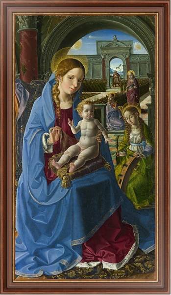 Постер Дева Мария со Святыми с типом исполнения На холсте в раме в багетной раме 35-M719P-83
