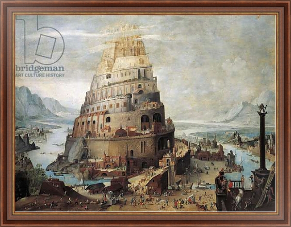 Постер Construction of the Tower of Babel с типом исполнения На холсте в раме в багетной раме 35-M719P-83