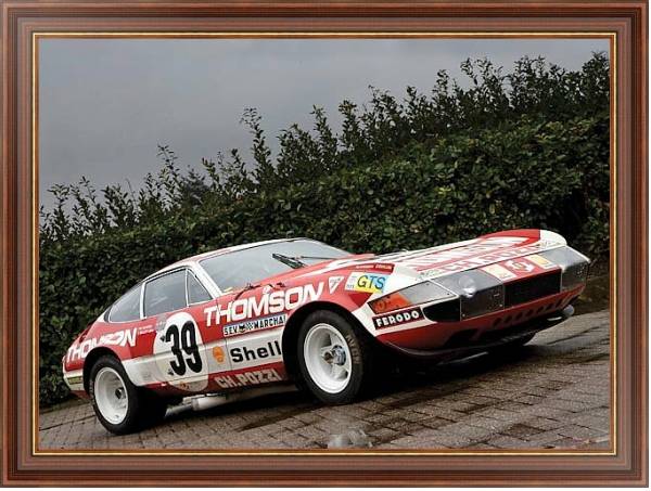 Постер Ferrari 365 GTB 4 Daytona Competizione (Series 3) '1973 с типом исполнения На холсте в раме в багетной раме 35-M719P-83