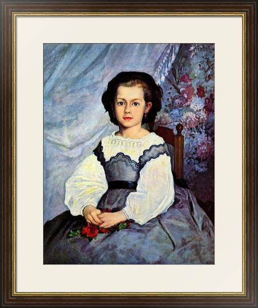 Постер Портрет мадемуазель Ромен Ланко с типом исполнения Под стеклом в багетной раме 1.023.036