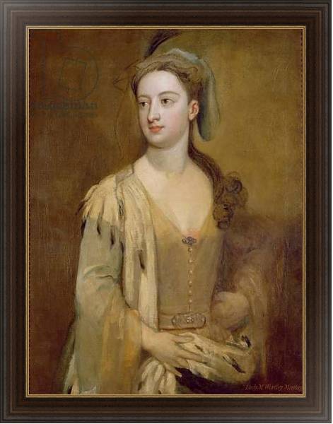 Постер A Woman, called Lady Mary Wortley Montagu, c.1715-20 с типом исполнения На холсте в раме в багетной раме 1.023.151