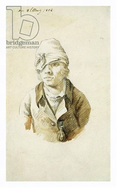 Постер Self Portrait with Cap and Eye Patch, 8th May 1802 с типом исполнения На холсте в раме в багетной раме 221-03