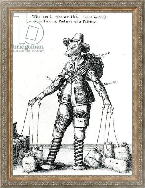 Постер Satirical Print, 1641-1650 с типом исполнения На холсте в раме в багетной раме 484.M48.310