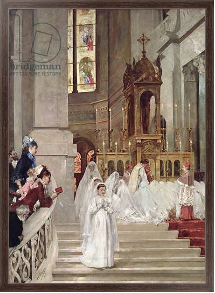Постер Communion at the Church of the Trinity, 1877 с типом исполнения На холсте в раме в багетной раме 221-02