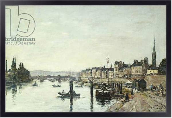 Постер Rouen; La Seine et le Pont Corneill, 1895 с типом исполнения На холсте в раме в багетной раме 221-01