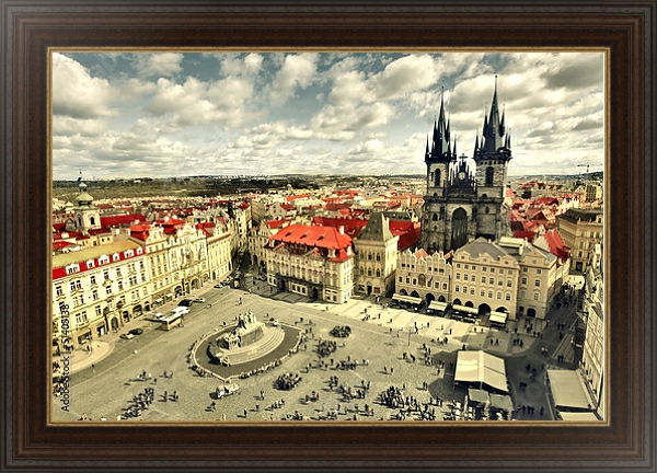 Постер Прага. Старый город с типом исполнения На холсте в раме в багетной раме 1.023.151