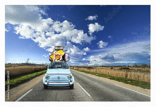 Постер Отпуск на колёсах с типом исполнения На холсте в раме в багетной раме 221-03