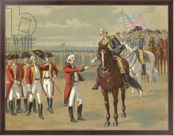 Постер The Surrender of Cornwallis с типом исполнения На холсте в раме в багетной раме 221-02