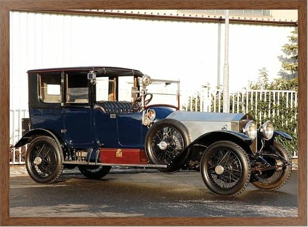 Постер Rolls-Royce Silver Ghost 40 50 Coupe de Ville by Mulbacher '1920 с типом исполнения На холсте в раме в багетной раме 1727.4310
