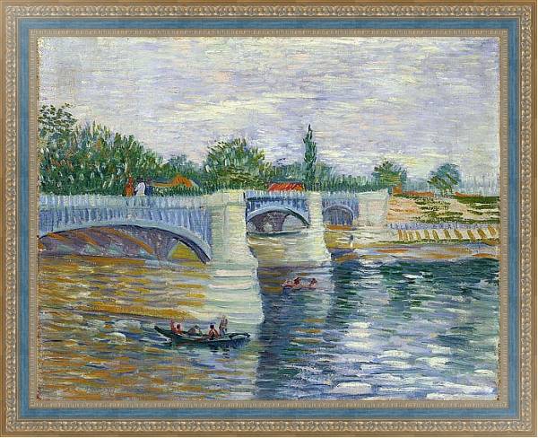 Постер Seine with the Pont de la Grande Jette, The с типом исполнения На холсте в раме в багетной раме 484.M48.685