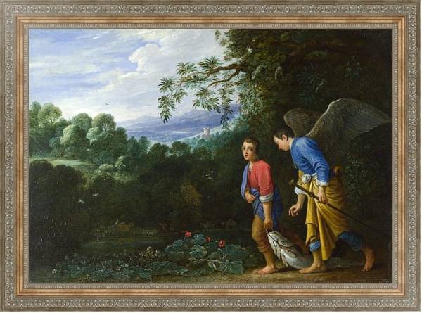 Постер Тобиас и архангел Рафаэль с типом исполнения На холсте в раме в багетной раме 484.M48.310