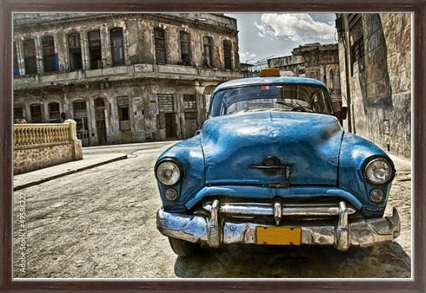 Постер Такси на Кубе с типом исполнения На холсте в раме в багетной раме 221-02