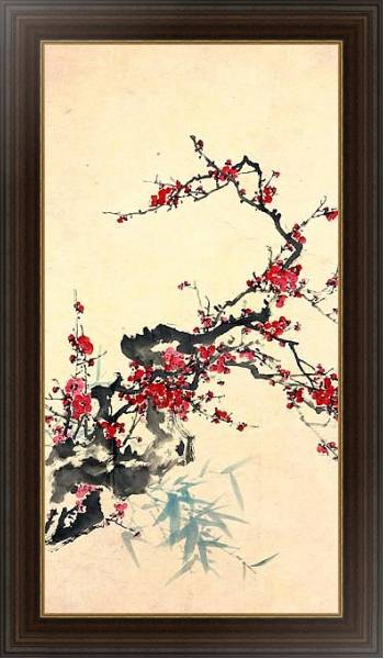 Постер Живопись в китайском стиле 11 с типом исполнения На холсте в раме в багетной раме 1.023.151