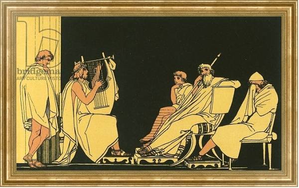 Постер Ulysses weeps at the song of Demodocus с типом исполнения На холсте в раме в багетной раме NA033.1.051
