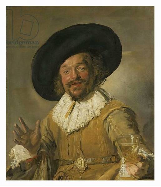 Постер The Merry Drinker, 1628-30 с типом исполнения На холсте в раме в багетной раме 221-03