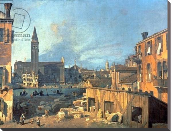 Постер Venice: Campo San Vidal and Santa Maria della Carita 1727-28 с типом исполнения На холсте без рамы