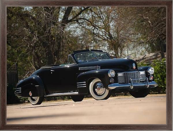 Постер Cadillac Sixty-Two Convertible Coupe by Fleetwood '1941 с типом исполнения На холсте в раме в багетной раме 221-02