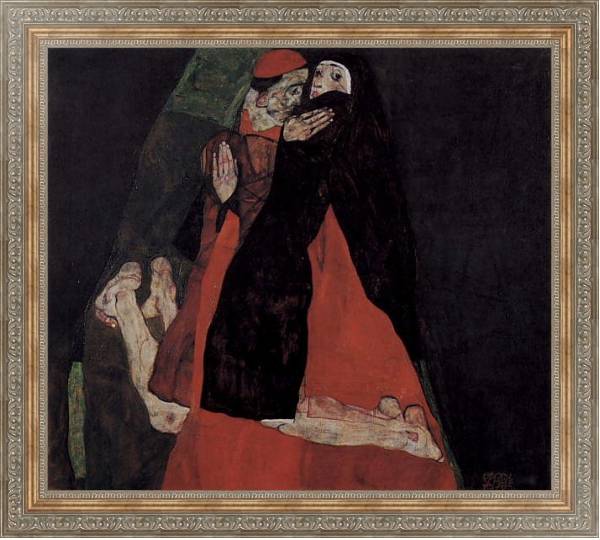 Постер Кардинал и монашка, или Любовная ласка с типом исполнения На холсте в раме в багетной раме 484.M48.310