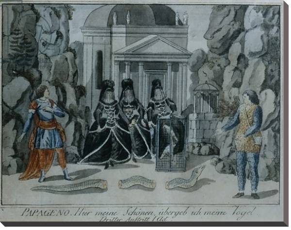 Постер Scene from 'The Magic Flute' by Wolfgang Amadeus Mozart 3 с типом исполнения На холсте без рамы