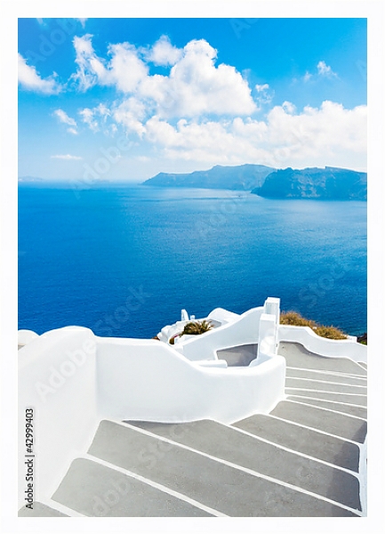 Постер Греция, Санторини 3 с типом исполнения На холсте в раме в багетной раме 221-03