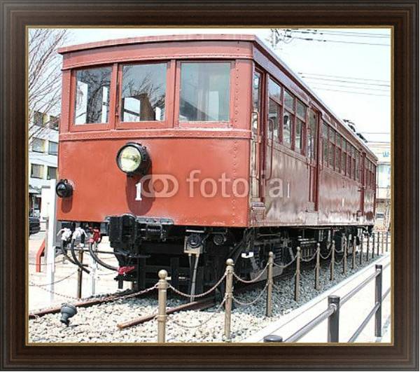 Постер Вагон ретро-поезда с типом исполнения На холсте в раме в багетной раме 1.023.151