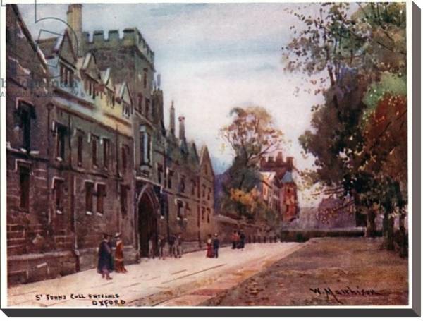 Постер St John's College, Oxford с типом исполнения На холсте без рамы