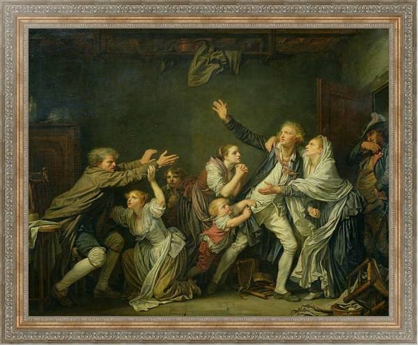 Постер The Father's Curse or The Ungrateful Son, 1777 с типом исполнения На холсте в раме в багетной раме 484.M48.310