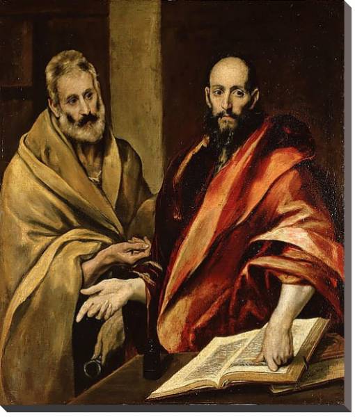 Постер Апостолы Петр и Павел с типом исполнения На холсте без рамы