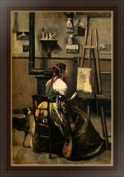 Постер Мастерская художницы с типом исполнения На холсте в раме в багетной раме 1.023.151