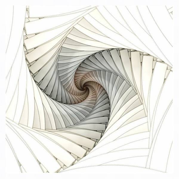 Постер Абстрактная спираль с типом исполнения На холсте в раме в багетной раме 221-03