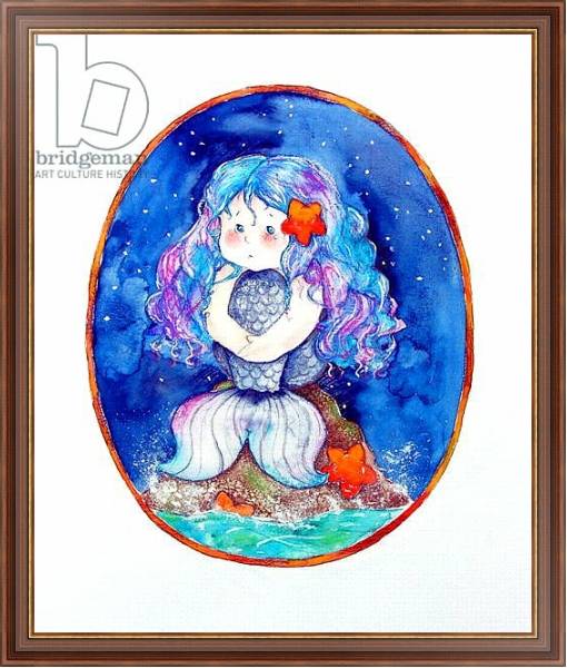 Постер Sad Little Mermaid с типом исполнения На холсте в раме в багетной раме 35-M719P-83