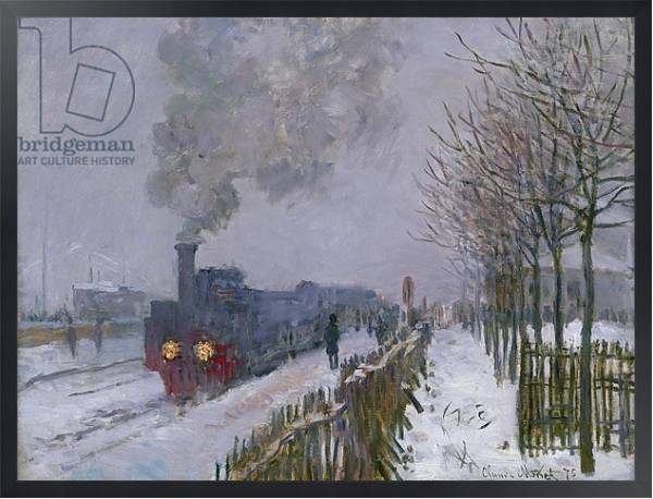 Постер Train in the Snow or The Locomotive, 1875 с типом исполнения На холсте в раме в багетной раме 1727.8010