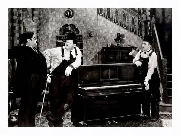 Постер Laurel & Hardy (Music Box, The) с типом исполнения На холсте в раме в багетной раме 221-03