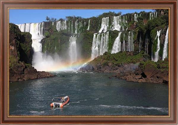 Постер Водопады Игуасу. Аргентина с типом исполнения На холсте в раме в багетной раме 35-M719P-83