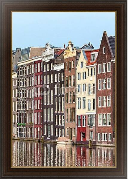Постер Голландия. Амстердам. Улица Дамрак  3 с типом исполнения На холсте в раме в багетной раме 1.023.151