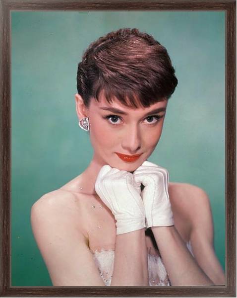 Постер Хепберн Одри 361 с типом исполнения На холсте в раме в багетной раме 221-02