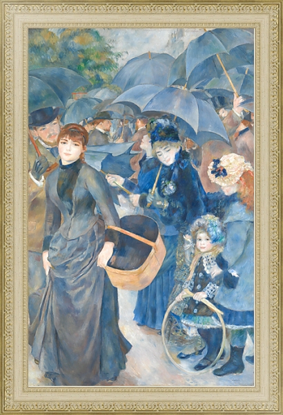 Постер Зонты с типом исполнения На холсте в раме в багетной раме 484.M48.725