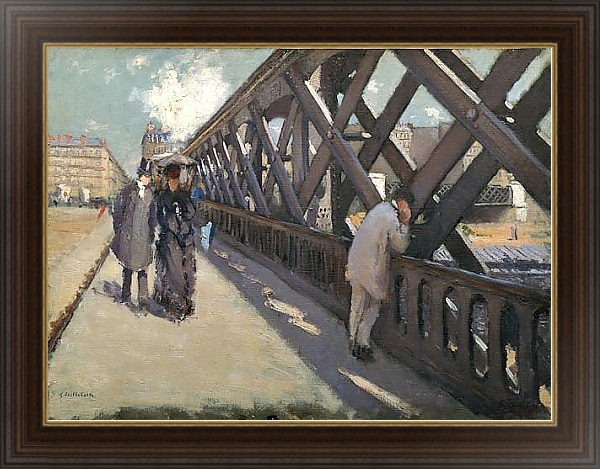 Постер Le pont de l'Europe с типом исполнения На холсте в раме в багетной раме 1.023.151