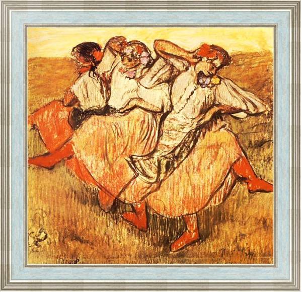 Постер Три русские танцовщицы с типом исполнения На холсте в раме в багетной раме NA053.0.114