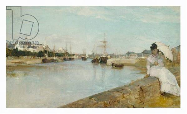 Постер The Harbour at Lorient, 1869 с типом исполнения На холсте в раме в багетной раме 221-03