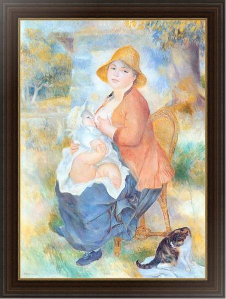 Постер Maternit? ou femme allaitant son enfant с типом исполнения На холсте в раме в багетной раме 1.023.151