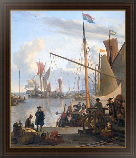 Постер The Y at Amsterdam viewed from Mussel Pier с типом исполнения На холсте в раме в багетной раме 1.023.151
