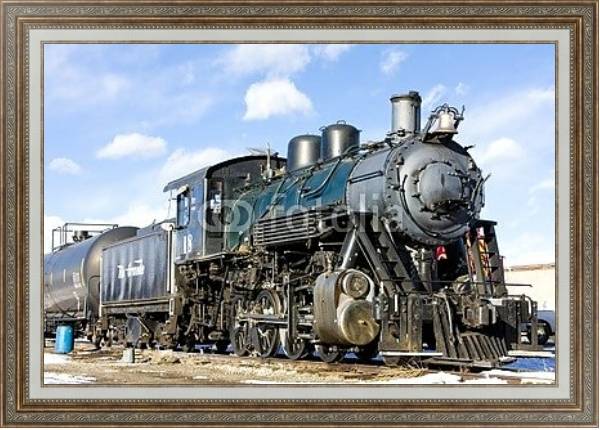 Постер Паровой локомотив, Колорадо, США с типом исполнения На холсте в раме в багетной раме 595.M52.330
