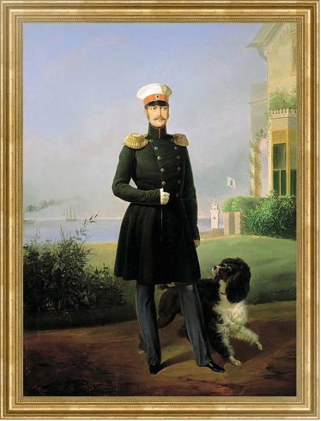 Постер Портрет императора Николая I. 1849 с типом исполнения На холсте в раме в багетной раме NA033.1.051