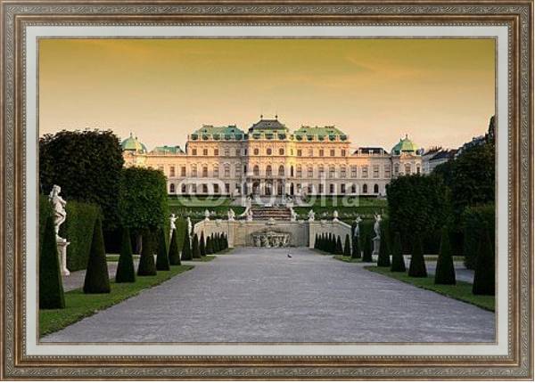 Постер Австрия, Вена, дворец Бельведер с типом исполнения На холсте в раме в багетной раме 595.M52.330